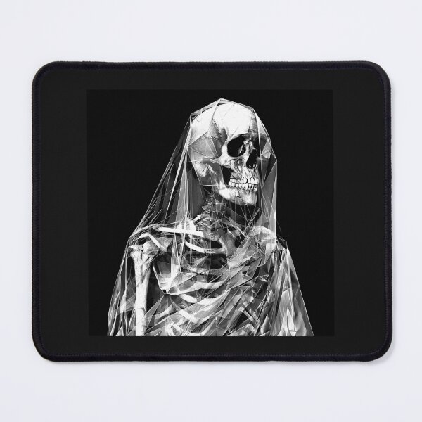 Item preview, Geometric Skeleton Bride with Veil Gothic Art designed and sold by inkoutninja.