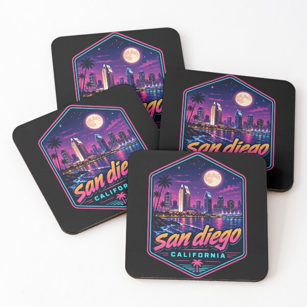 Item preview, San Diego California Coast Travel Vapowave designed and sold by TomFrontierArt.