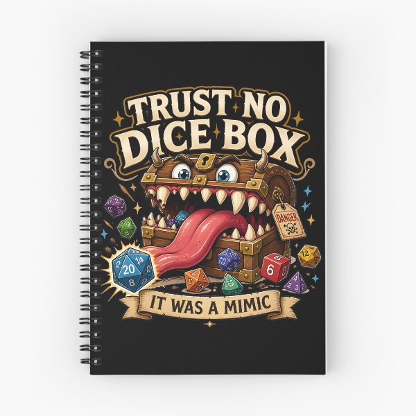 Item preview, Trust No Dice Box It Was A Mimic - Funny D&D Design designed and sold by BadhbhLoot.