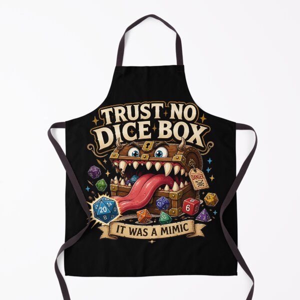 Item preview, Trust No Dice Box It Was A Mimic - Funny D&D Design designed and sold by BadhbhLoot.