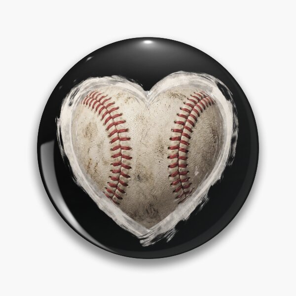 Item preview, Vintage Baseball Heart Game Day Sports designed and sold by dudelinart.