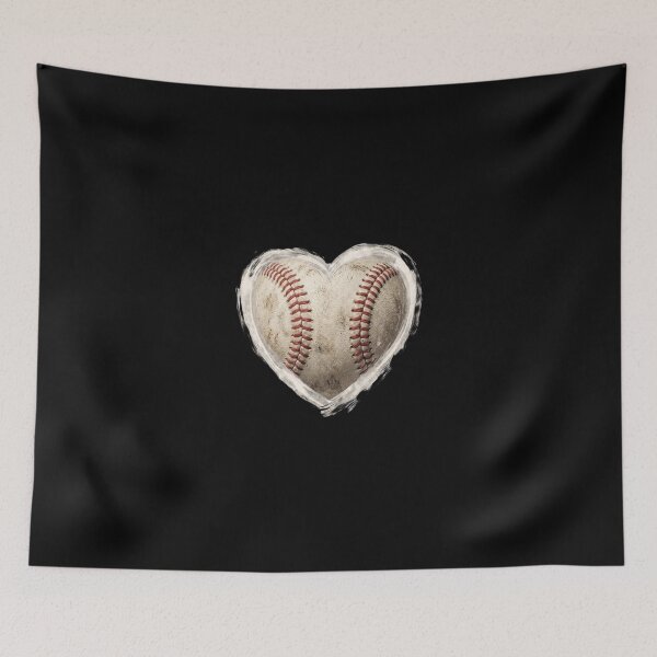 Item preview, Vintage Baseball Heart Game Day Sports designed and sold by dudelinart.