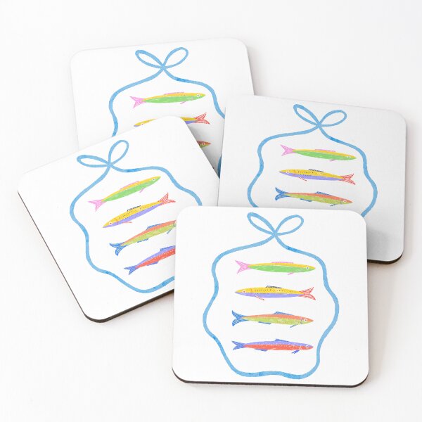 Item preview, Colorful Sardine Fish Coastal Sticker Art designed and sold by asudesign.