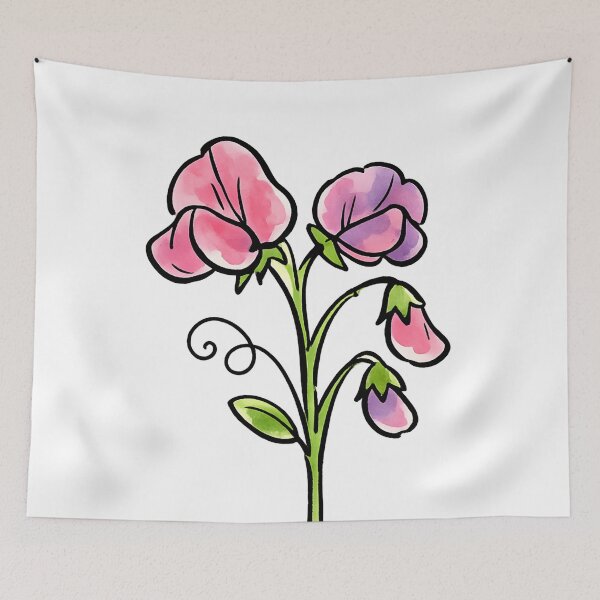Item preview, Sweet Pea Flower  designed and sold by GraphicsClub.
