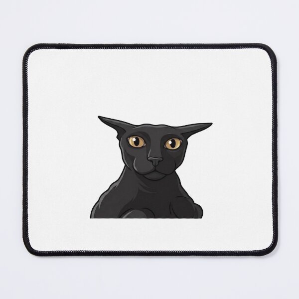 Item preview, Funny Staring Black Cat Meme Illustration designed and sold by Volandemor.