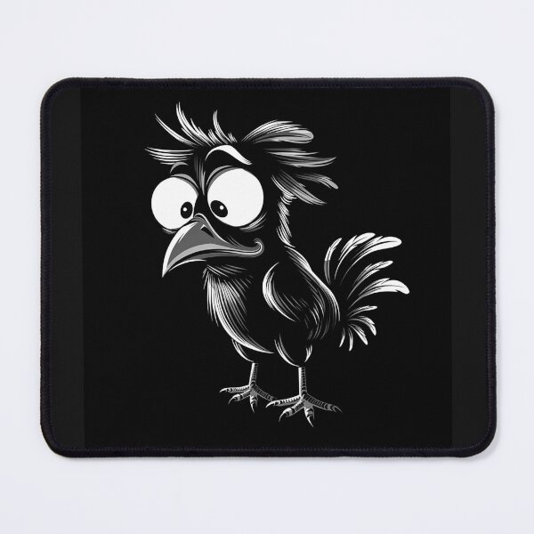 Item preview, Funny Cartoon Crow with Big Eyes and Confused Expression designed and sold by inkoutninja.