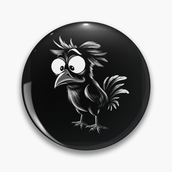 Item preview, Funny Cartoon Crow with Big Eyes and Confused Expression designed and sold by inkoutninja.