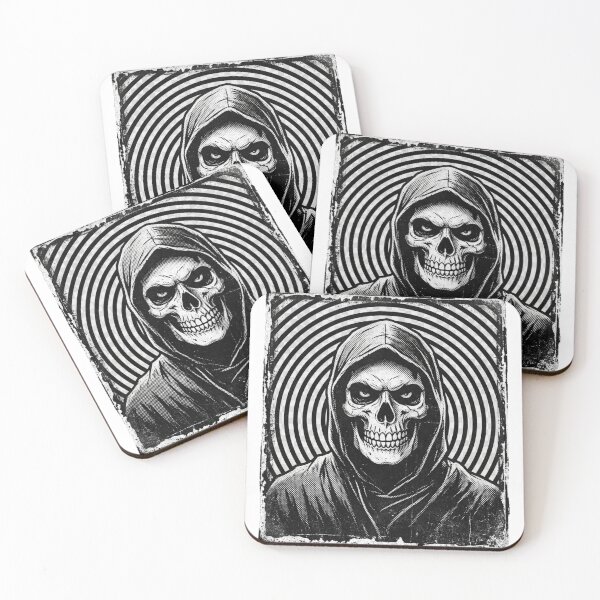 Item preview, Grim Reaper Hypnotic Spiral Vintage Death Cult Gothic Horror designed and sold by raedattia.