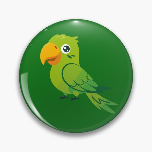Item preview, Cute Green Parrot Cute Cartoon Parakeet Bird designed and sold by SolutionsArt.
