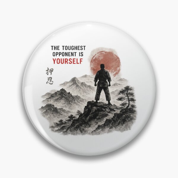 Item preview, The Toughest Opponent Is Yourself – Kyokushin Karate Warrior | Martial Arts Mountain Design designed and sold by AndrewYoko.