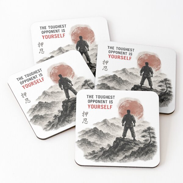 Item preview, The Toughest Opponent Is Yourself – Kyokushin Karate Warrior | Martial Arts Mountain Design designed and sold by AndrewYoko.