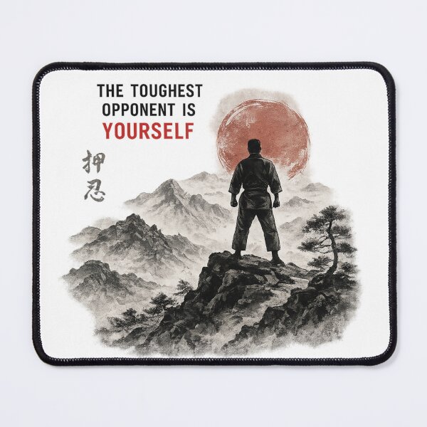 Item preview, The Toughest Opponent Is Yourself – Kyokushin Karate Warrior | Martial Arts Mountain Design designed and sold by AndrewYoko.