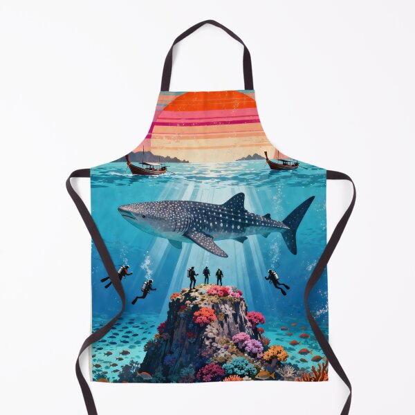 Item preview, Richelieu Rock Whale Shark Kingdom Vintage Travel Poster – Surin Islands Thailand designed and sold by Spirit of Siam.