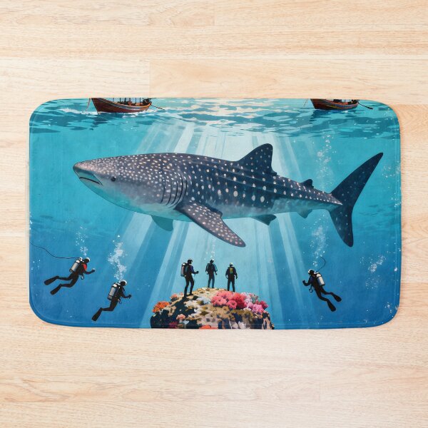 Item preview, Richelieu Rock Whale Shark Kingdom Vintage Travel Poster – Surin Islands Thailand designed and sold by Spirit of Siam.