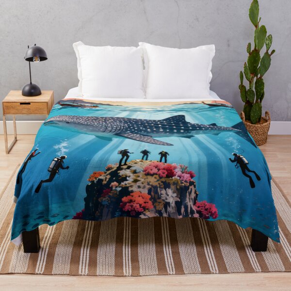 Item preview, Richelieu Rock Whale Shark Kingdom Vintage Travel Poster – Surin Islands Thailand designed and sold by Spirit of Siam.