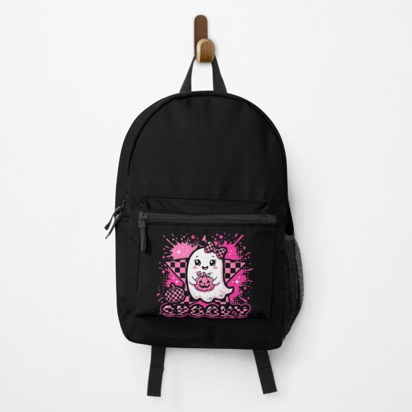 Item preview, Cute Spooky Ghost with Pink Checkered Pumpkin | Halloween designed and sold by fawzimorsy.