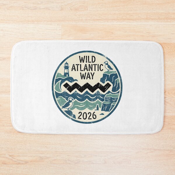 Item preview, Wild Atlantic Way Ireland 2026 Vintage Coastal Travel Badge designed and sold by ackenjm.