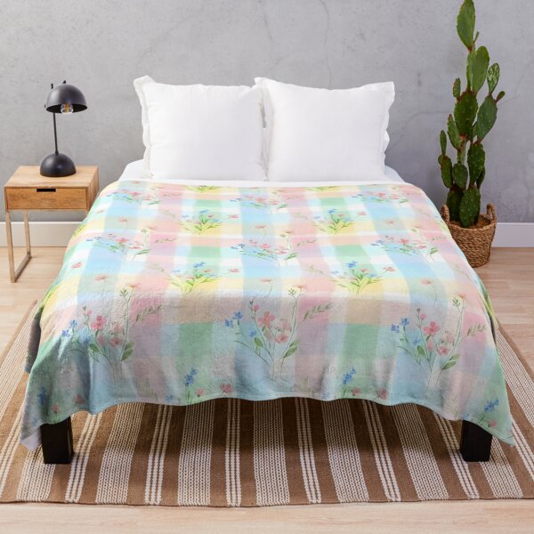 Item preview, Pastel Wildflower Plaid designed and sold by Reinvented Decors.
