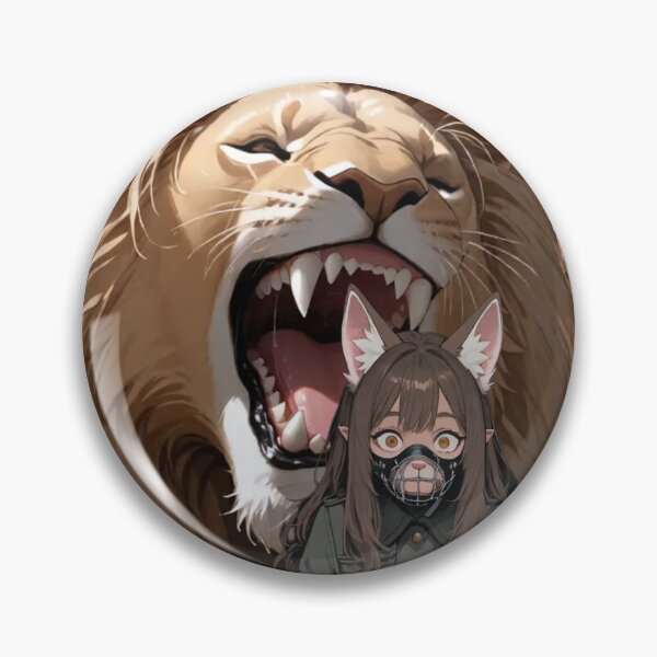 Item preview, Fierce Lion and Anime Cat Girl - Wild Beast and Muzzle Design designed and sold by BLUESKY11a.