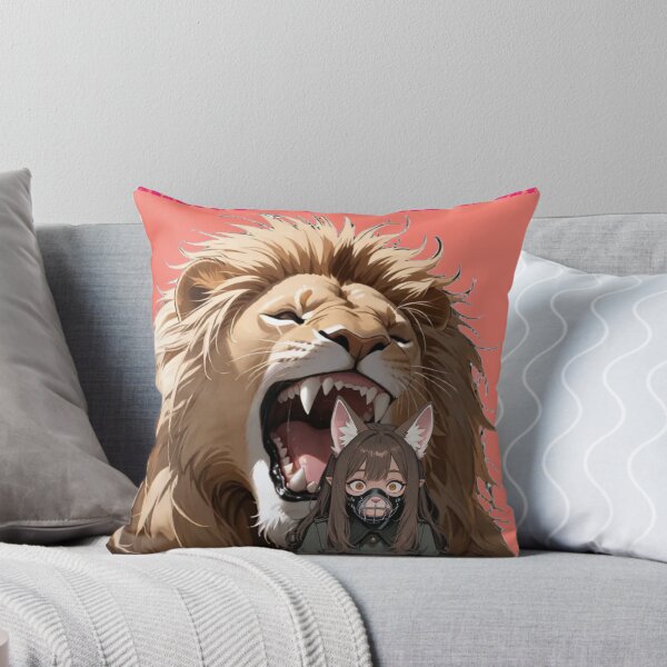 Item preview, Fierce Lion and Anime Cat Girl - Wild Beast and Muzzle Design designed and sold by BLUESKY11a.