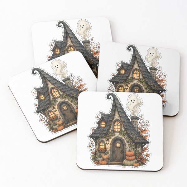 Item preview, Witch Cottage Cozy Halloween Cottagecore Art designed and sold by DreamelleStudio.