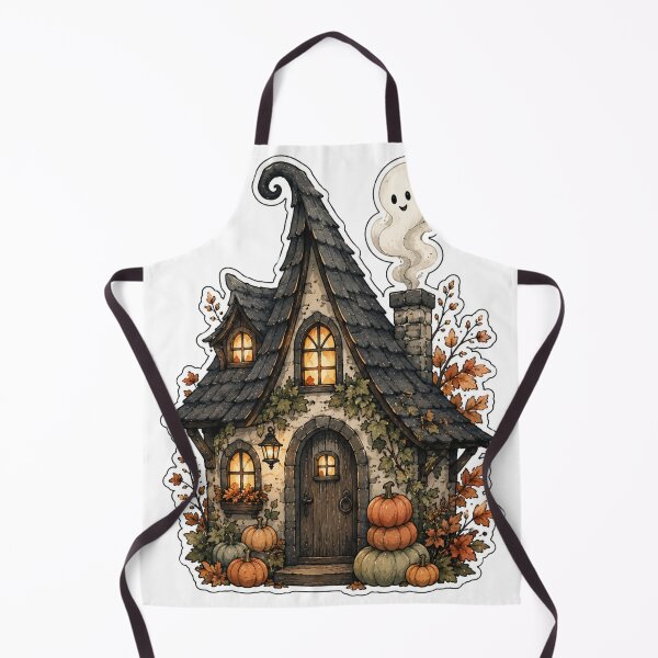 Item preview, Witch Cottage Cozy Halloween Cottagecore Art designed and sold by DreamelleStudio.