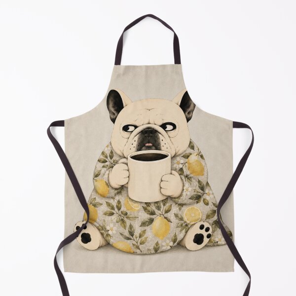 Item preview, Sleepy French Bulldog with Coffee & Lemon Blanket designed and sold by joycrysstudio.