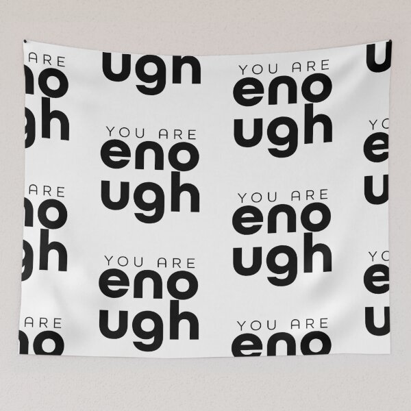 Item preview, You Are Enough – Christian Faith Typography T-Shirt Design designed and sold by CrossCrafted.