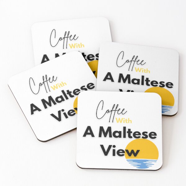 Item preview, Coffee with a Maltese View | Malta Coffee Lover Gift designed and sold by amarprints.