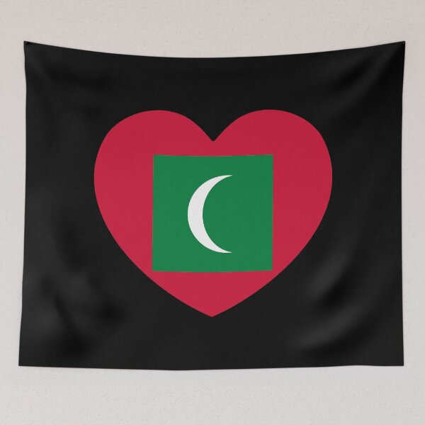 Item preview, Maldives Flag Heart MV designed and sold by shitpostee.