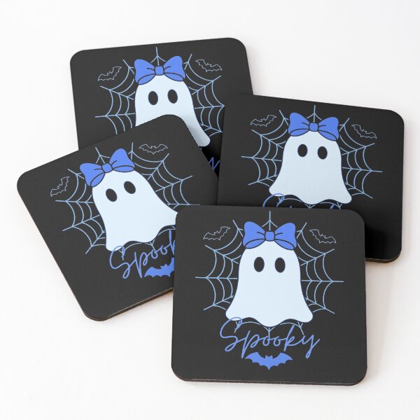 Item preview, Cute Blue Bow Ghost Halloween | Cozy Spooky Ghost designed and sold by fawzimorsy.