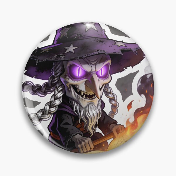 Item preview, Creepy Halloween Wizard Reading Magic Spell Book Sticker designed and sold by OksArtStudio.