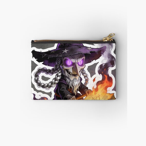 Item preview, Creepy Halloween Wizard Reading Magic Spell Book Sticker designed and sold by OksArtStudio.