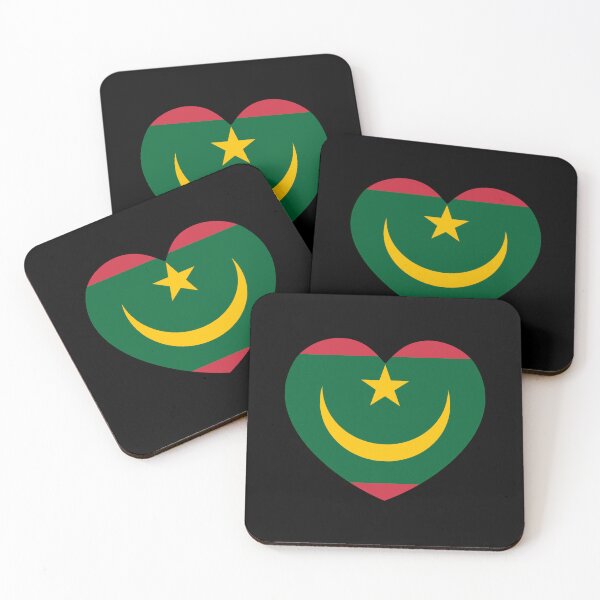 Item preview, Mauritania Flag Heart MR designed and sold by shitpostee.