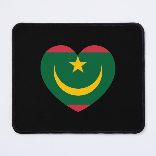 Item preview, Mauritania Flag Heart MR designed and sold by shitpostee.