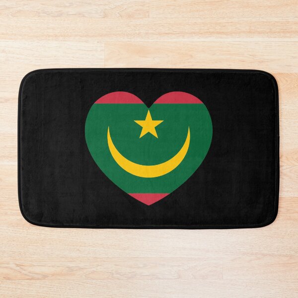 Item preview, Mauritania Flag Heart MR designed and sold by shitpostee.