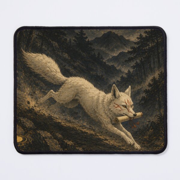 Item preview, Moonlit Kitsune Messenger | Japanese Fox Spirit Art designed and sold by YamatoCatStudio.