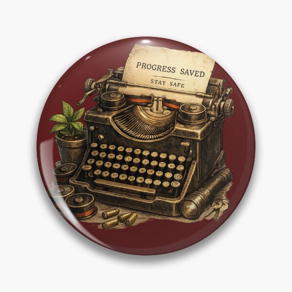 Item preview, Progress Saved – Vintage Survival Horror Typewriter designed and sold by JapanMood.