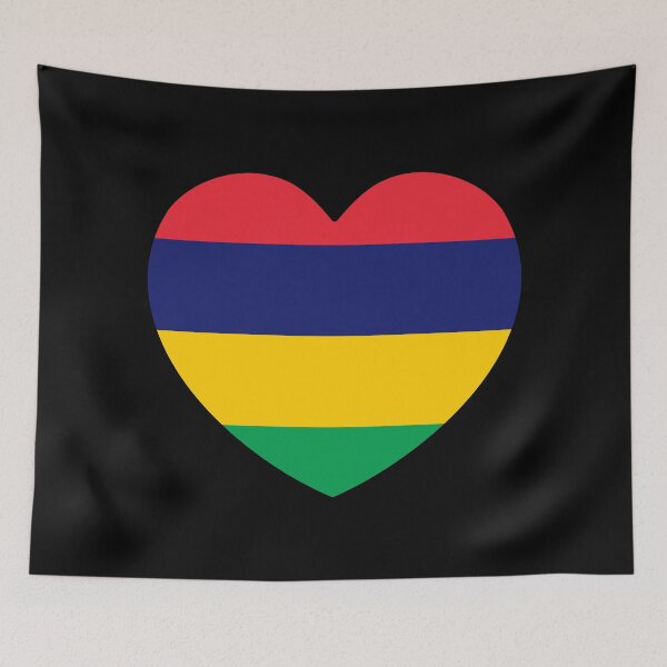 Item preview, Mauritius Flag Heart MU designed and sold by shitpostee.