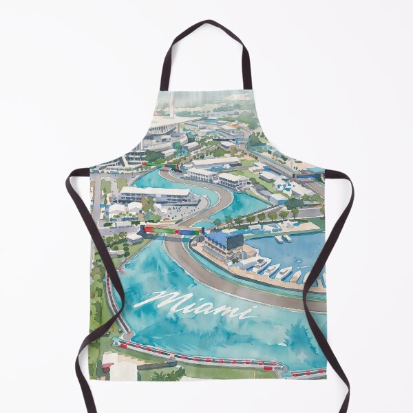 Item preview, Miami Grand Prix Watercolor Circuit Art – Hard Rock Stadium Track Painting designed and sold by mentosdesigner.