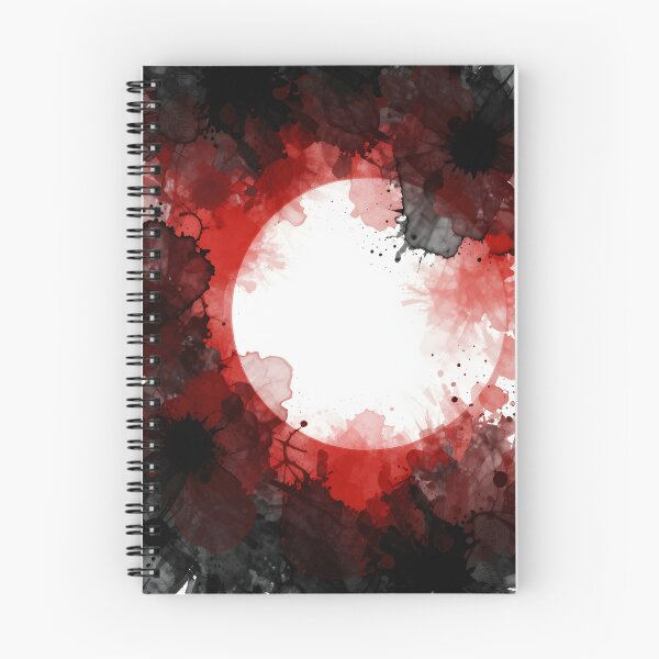 Item preview, Vibrant Black and Red Ink Splatter Background Crescent Shape designed and sold by SparroCreative.