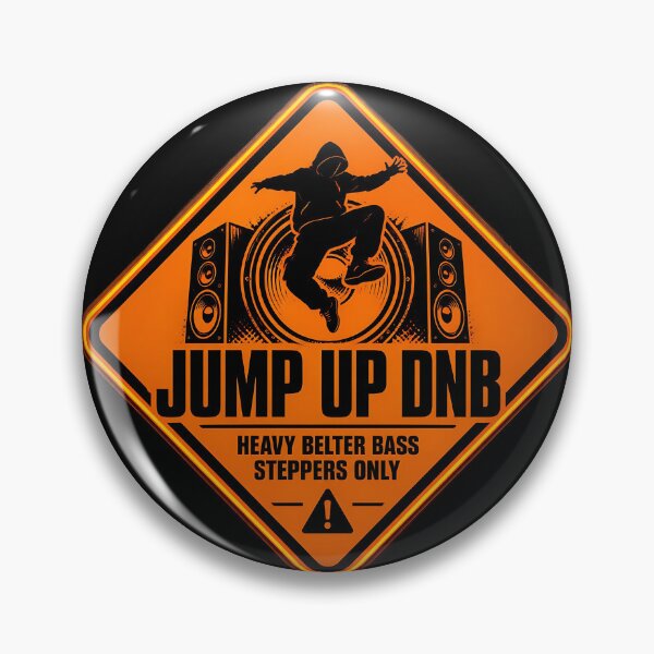 Item preview, Jump Up DNB Heavy Bass Warning Sign designed and sold by  ZenRave Designs.
