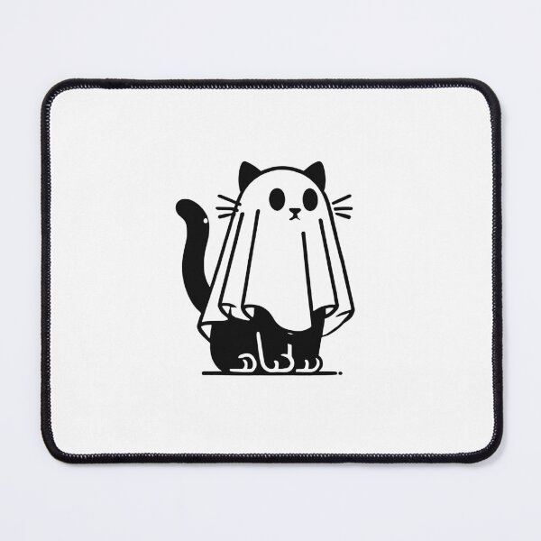Item preview, Cute Black Cat Wearing Ghost Sheet Costume for Halloween Illustration designed and sold by ahmaid.