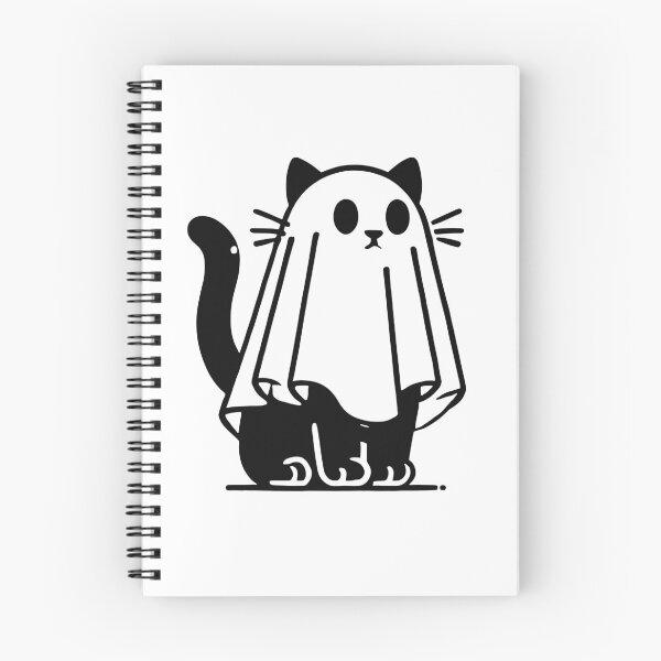 Item preview, Cute Black Cat Wearing Ghost Sheet Costume for Halloween Illustration designed and sold by ahmaid.