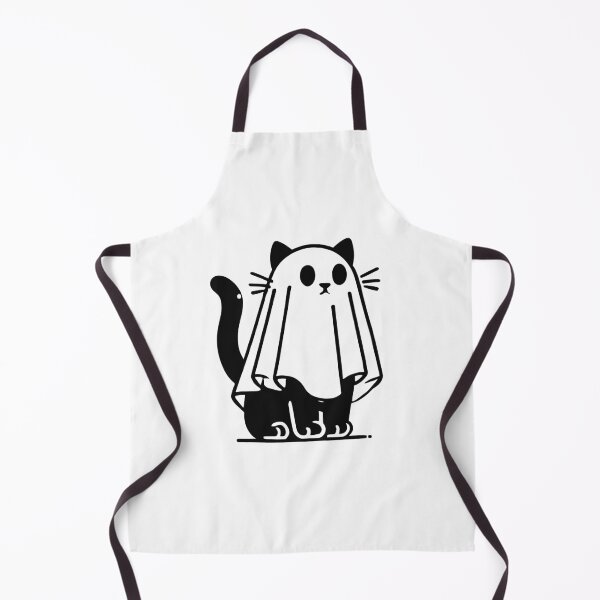 Item preview, Cute Black Cat Wearing Ghost Sheet Costume for Halloween Illustration designed and sold by ahmaid.