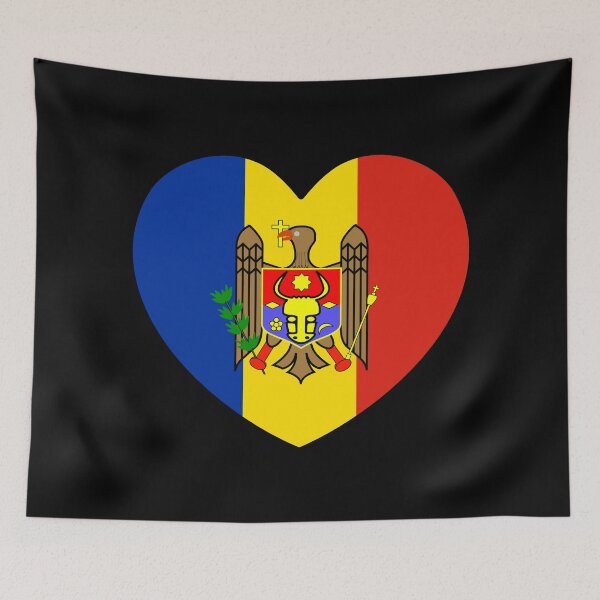 Item preview, Moldova Flag Heart MD designed and sold by shitpostee.