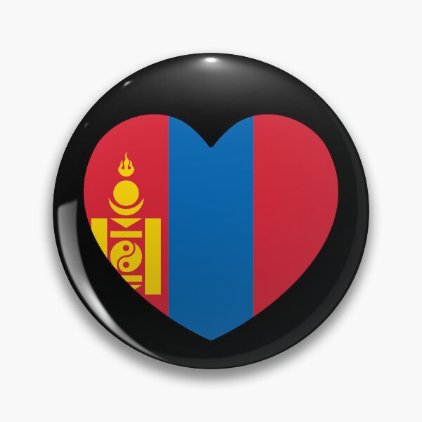 Item preview, Mongolia Flag Heart MN designed and sold by shitpostee.