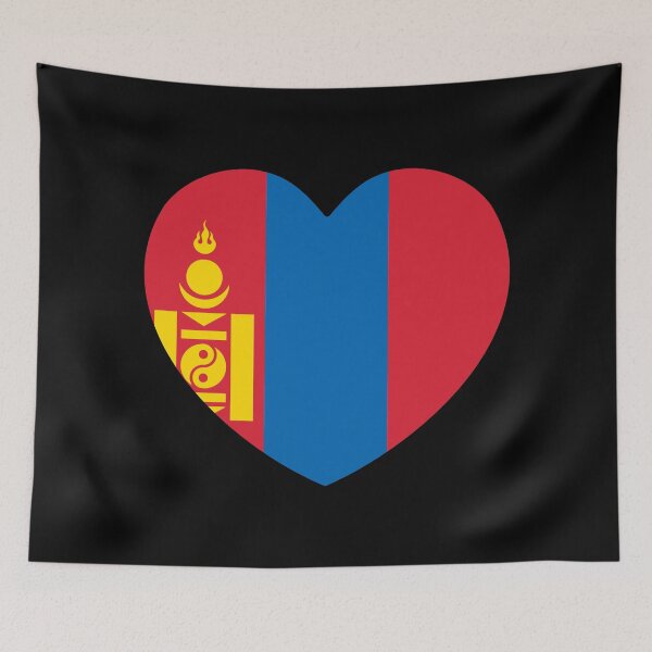 Item preview, Mongolia Flag Heart MN designed and sold by shitpostee.
