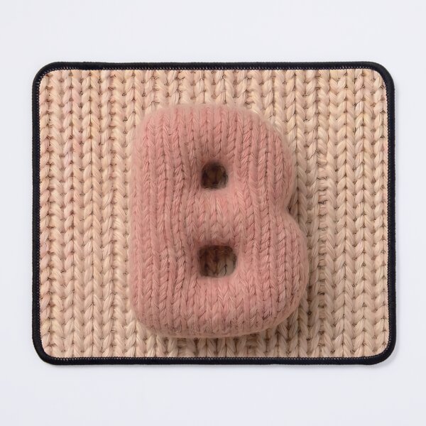 Item preview, Knitted Letter B Salmon Plush 3D Alphabet designed and sold by LuisWorks.