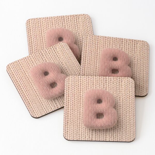 Item preview, Knitted Letter B Salmon Plush 3D Alphabet designed and sold by LuisWorks.